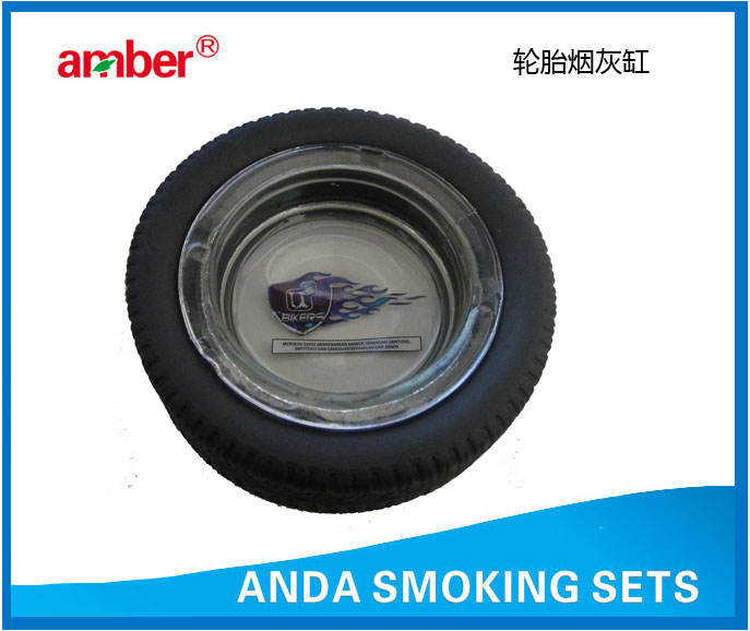 metal and rubber ashtray